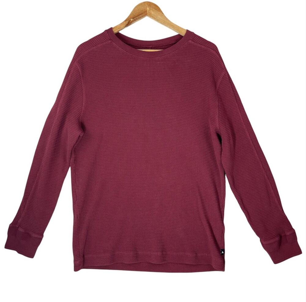 Vintage American Giant Roughneck Rib Sweater Men's L Burgundy Heavyweight Cottn